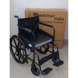 Premium Folding Powder Coated Commode Wheelchair With Safety Belt