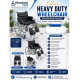 Deluxe Heavy Duty Wheelchair with Elevated Footrest