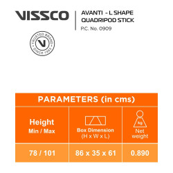 Vissco Astra Max Elbow Crutches Tripod Base - 0904T