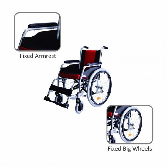 Vissco Superio Aluminium Wheelchair with Fix Wheels - 2967